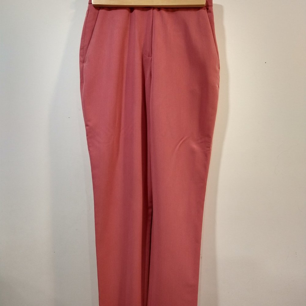 Topshop Pink High Waisted Dress Trousers